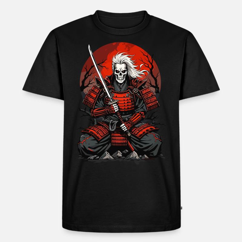 Uralte Samurai - Männer Premium Bio T-Shirt - Schwarz