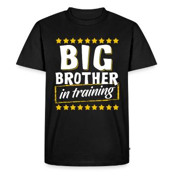 Big Brother In Training, Big Brother In Training - Men's Premium Organic T-Shirt - black - Front - Nico (187cm)