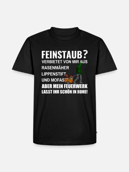 Pro Feuerwerk Pyro Silvester - Männer Premium Bio T-Shirt - Schwarz