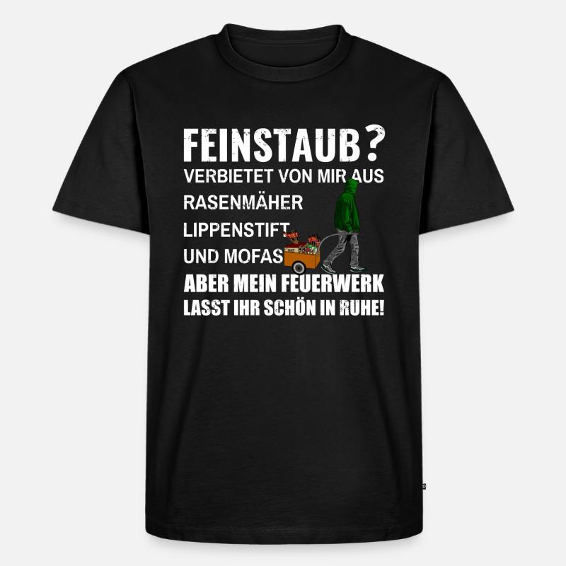 Pro Feuerwerk Pyro Silvester - Männer Premium Bio T-Shirt - Schwarz