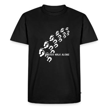 ne jamais marcher seul à cheval - T-shirt Premium bio Homme - noir - Devant - Nico (187cm)