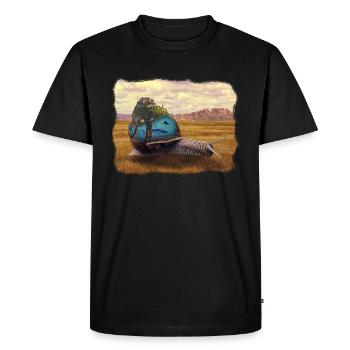 Schnecke - Männer Premium Bio T-Shirt - Schwarz - Vorne - Nico (187cm)