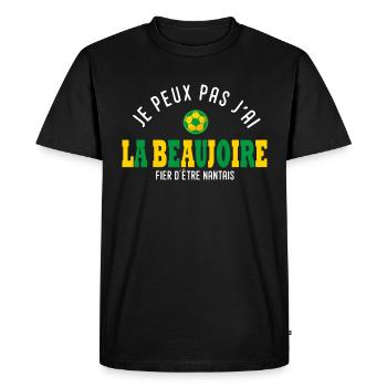 football nantes J peux pas j ai foot nantais - T-shirt Premium bio Homme - noir - Devant - Nico (187cm)
