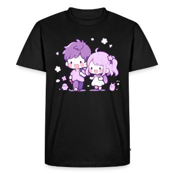 Amour fraternel - Design sincère pour la famille - T-shirt Premium bio Homme - noir - Devant - Nico (187cm)