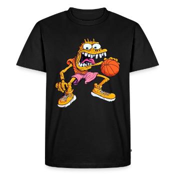 Basketball Monster - Men's Premium Organic T-Shirt - black - Front - Nico (187cm)