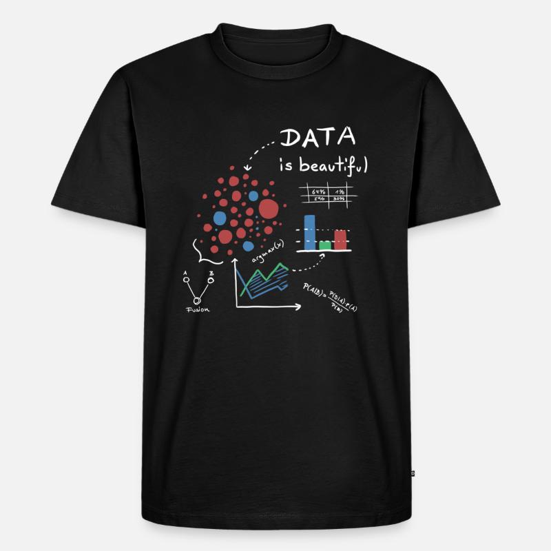 Data is beautiful! - Männer Premium Bio T-Shirt - Schwarz