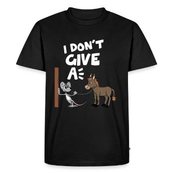 Souris de cheval d'âne je ne donne pas un amusement drôle drôle ne - T-shirt Premium bio Homme - noir - Devant - Nico (187cm)