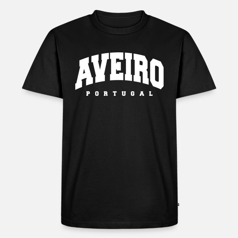 Aveiro - Männer Premium Bio T-Shirt - Schwarz
