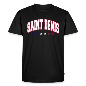 Saint Denis - Men's Premium Organic T-Shirt - black - Front - Nico (187cm)