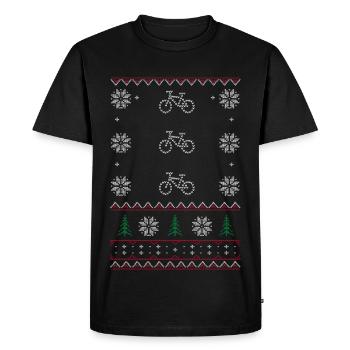 Ugly Xmas Sweaters Cycle - T-shirt Premium bio Homme - noir - Devant - Nico (187cm)