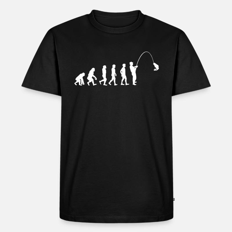 Lystfiskerifiskerisk evolution evolution - Herre Premium økologisk T-shirt - sort