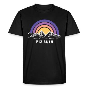Piz Buin Randonnée en montagne Silvretta Vorarlberg Engadin - T-shirt Premium bio Homme - noir - Devant - Nico (187cm)