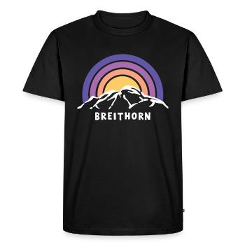Breithorn 4164 Valais Zermatt Randonnée en montagne Suisse - T-shirt Premium bio Homme - noir - Devant - Nico (187cm)