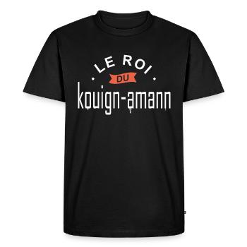 roi du kouign amann Chef patisserie bretagne - T-shirt Premium bio Homme - noir - Devant - Nico (187cm)