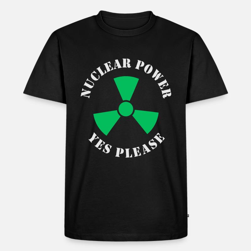 Atomkraft, Ja bitte, Kernenergie - Männer Premium Bio T-Shirt - Schwarz
