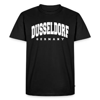 Dusseldorf - Men's Premium Organic T-Shirt - black - Front - Nico (187cm)