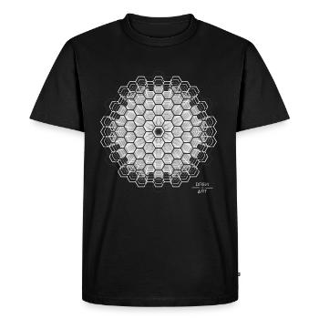 Techno / Trance / Illusion / DREW ART - Men's Premium Organic T-Shirt - black - Front - Nico (187cm)