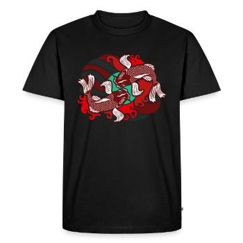 Koi japonais - T-shirt Premium bio Homme - noir - Devant - Nico (187cm)