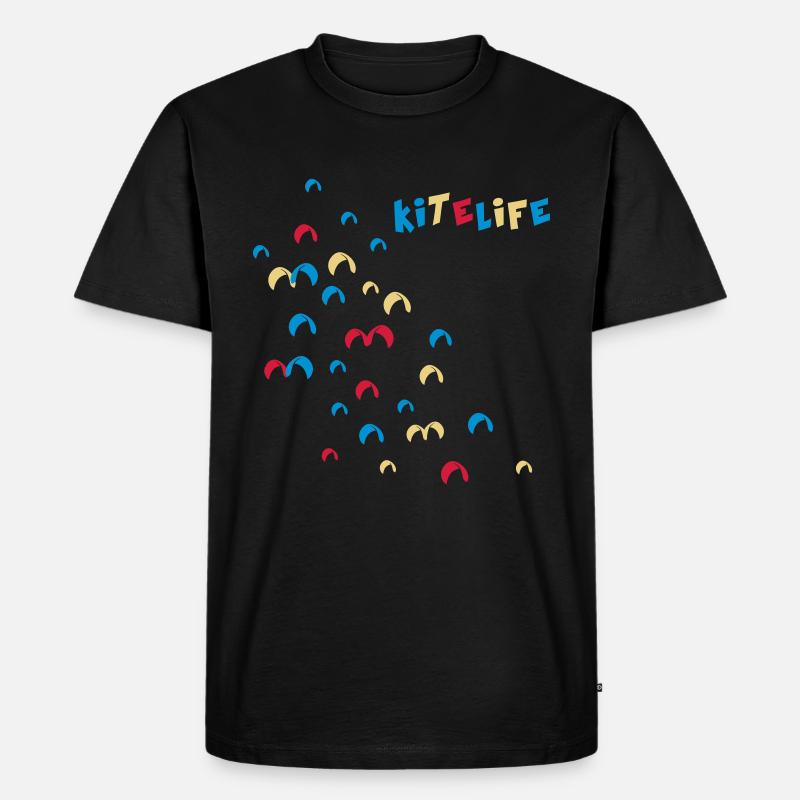 Kitelife - Männer Premium Bio T-Shirt - Schwarz