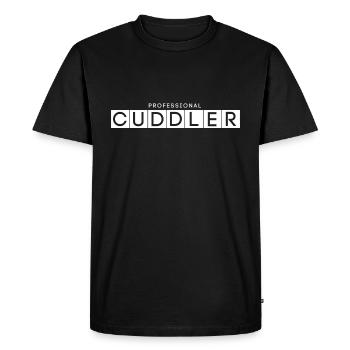 professional cuddler - Men's Premium Organic T-Shirt - black - Front - Nico (187cm)