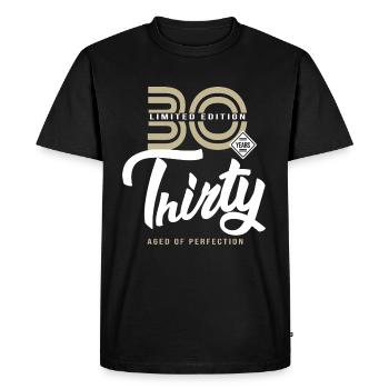 30 years thirty Birthday gift 30 years - Men's Premium Organic T-Shirt - black - Front - Nico (187cm)
