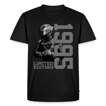 31E ANNIVERSAIRE DE MOTO EN ÉDITION LIMITÉE 1995 - T-shirt Premium bio Homme - noir - Devant - Nico (187cm)