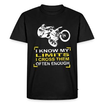 Moto Cross - Motocross - Supercross - T-shirt Premium bio Homme - noir - Devant - Nico (187cm)