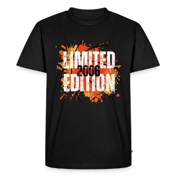 Limited Edition 2006 18th Birthday Gift - Men's Premium Organic T-Shirt - black - Front - Nico (187cm)