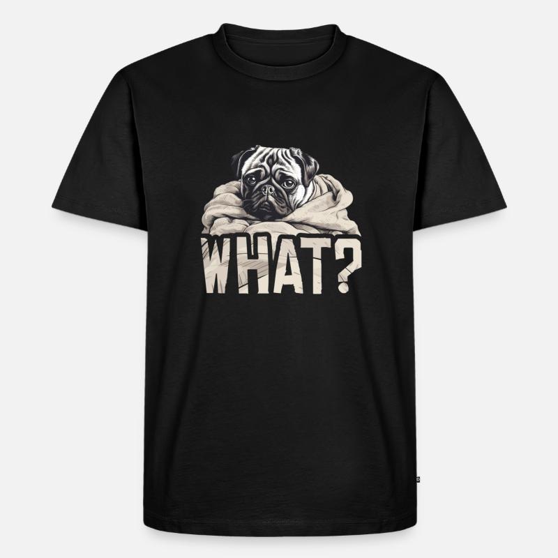 Welcher Mops? - Männer Premium Bio T-Shirt - Schwarz