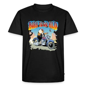 Born to go wild - Men's Premium Organic T-Shirt - black - Front - Nico (187cm)