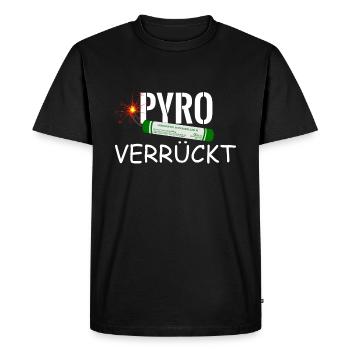 Feu d'artifice pyro fou - T-shirt Premium bio Homme - noir - Devant - Nico (187cm)