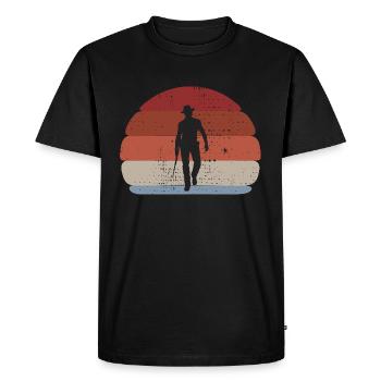 J’ai fait du rodéo de cow-boy toute la journée - T-shirt Premium bio Homme - noir - Devant - Nico (187cm)