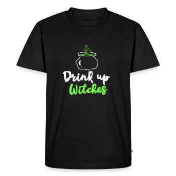 Boire sorcières - T-shirt Premium bio Homme - noir - Devant - Nico (187cm)