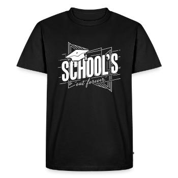 L’école Schulabschluss Abschlussfeier est terminée pour toujours - T-shirt Premium bio Homme - noir - Devant - Nico (187cm)