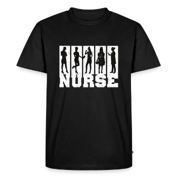 Infirmière Infirmière Dire Déclaration Profession - T-shirt Premium bio Homme - noir - Devant - Nico (187cm)