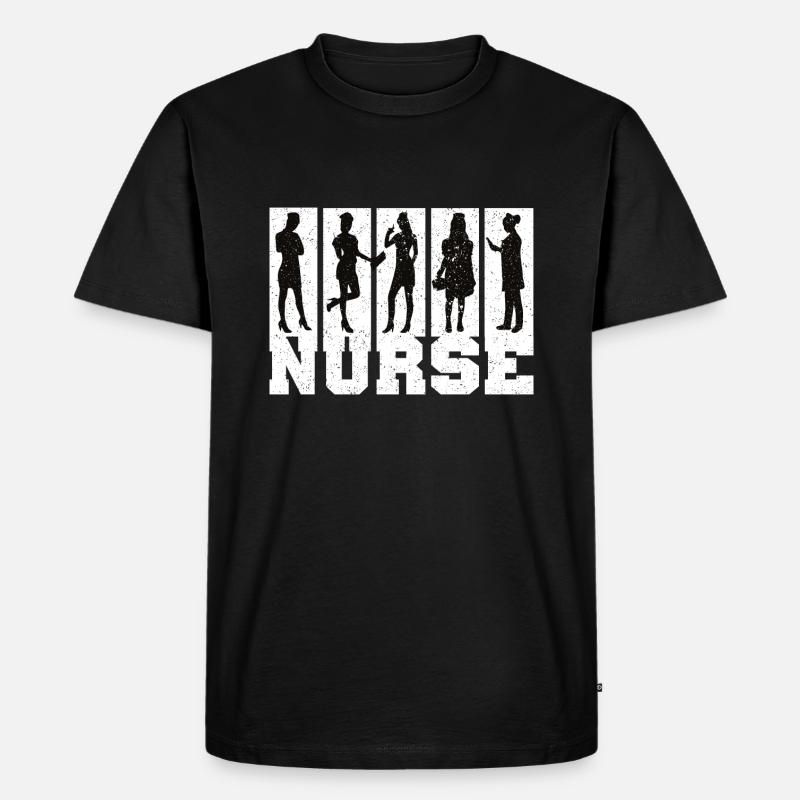 Nurse Krankenschwester Spruch Statement Beruf - Männer Premium Bio T-Shirt - Schwarz