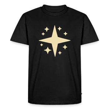 Abstract Star Sky Abstract Art - Men's Premium Organic T-Shirt - black - Front - Nico (187cm)