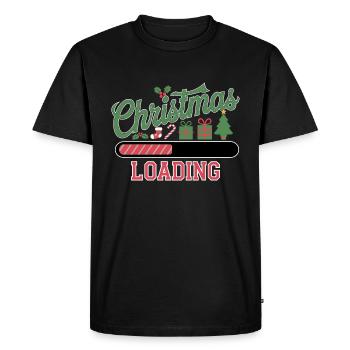 Noël Chargement Barre de chargement Noël - T-shirt Premium bio Homme - noir - Devant - Nico (187cm)