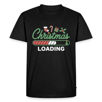 Noël Chargement Barre de chargement Noël - T-shirt Premium bio Homme - noir - Devant - Nico (187cm)