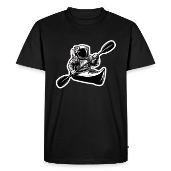 Kayak Astronaute Aventure Plein Air - T-shirt Premium bio Homme - noir - Devant - Nico (187cm)