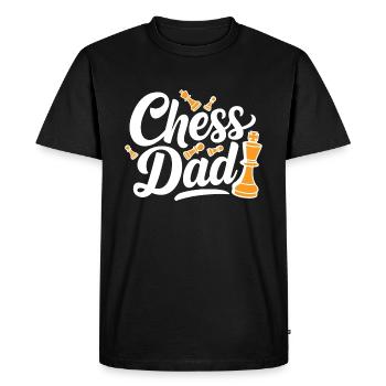 Chess Dad Chess Saying Quote - Men's Premium Organic T-Shirt - black - Front - Nico (187cm)