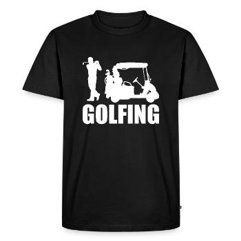 Golf Golf Dicton Golfeur - T-shirt Premium bio Homme - noir - Devant - Nico (187cm)