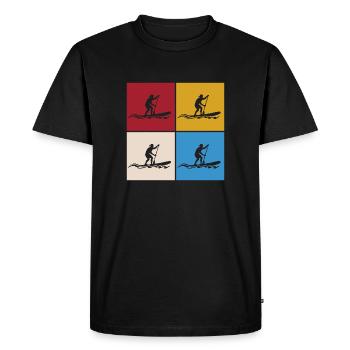 Stand Up Paddle SUP - T-shirt Premium bio Homme - noir - Devant - Nico (187cm)