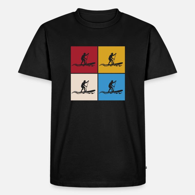 Stand Up Paddle SUP - Männer Premium Bio T-Shirt - Schwarz