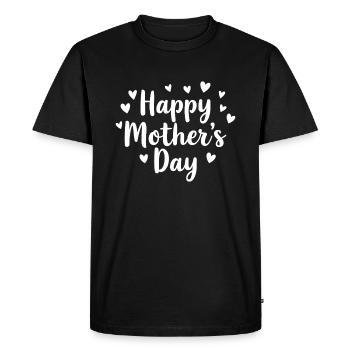 Salutations chaleureuses pour la fête des mères - T-shirt Premium bio Homme - noir - Devant - Nico (187cm)