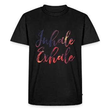 Meditation yoga sport gift relaxation saying - Men's Premium Organic T-Shirt - black - Front - Nico (187cm)