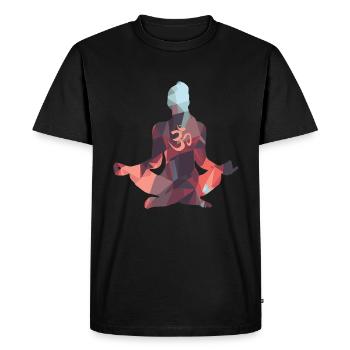 Om Yoga Gift Meditation Hinduism Buddha - Men's Premium Organic T-Shirt - black - Front - Nico (187cm)