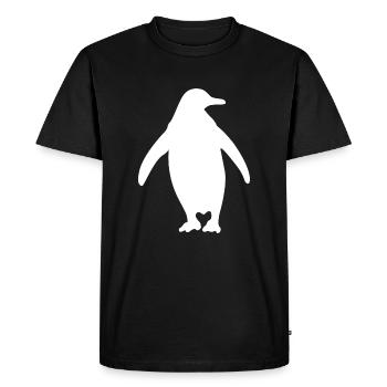 Cadeau pingouin oiseau pôle sud protection des animaux nature zoo - T-shirt Premium bio Homme - noir - Devant - Nico (187cm)