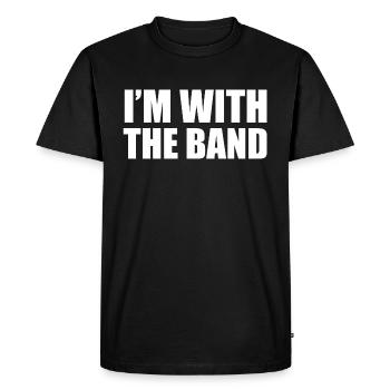 Je suis avec le groupe - T-shirt Premium bio Homme - noir - Devant - Nico (187cm)