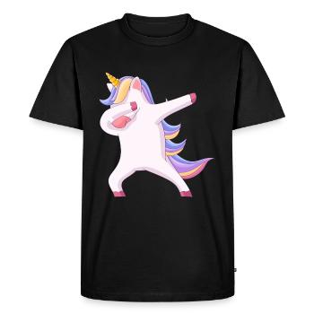 Licorne Design Dab Dabbing - T-shirt Premium bio Homme - noir - Devant - Nico (187cm)